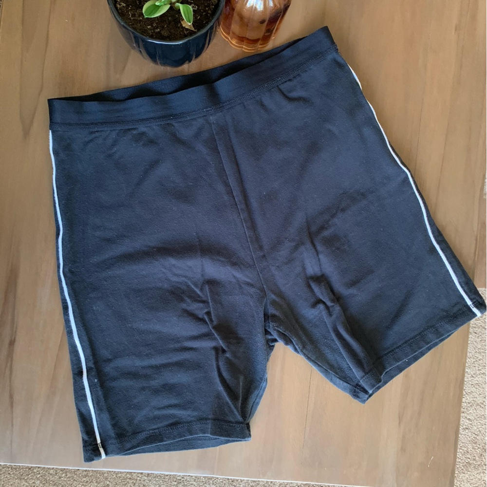 Hollister Black Athletic Shorts with White Trim